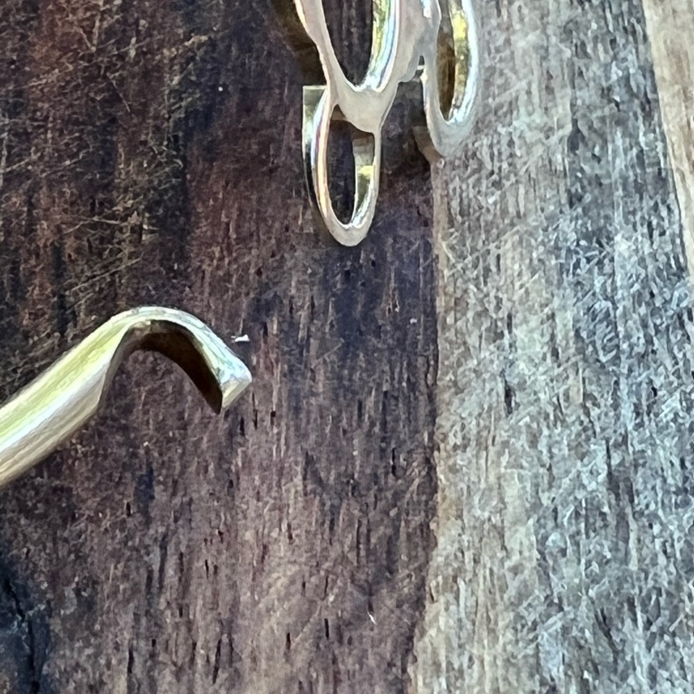 Vintage Sterling Silver Script Monogram Bracelet - image 3